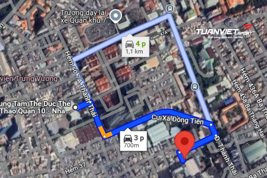 Ảnh vệ tinh Sân Pickleball Thành Thái - Sân pickleball Quận 10