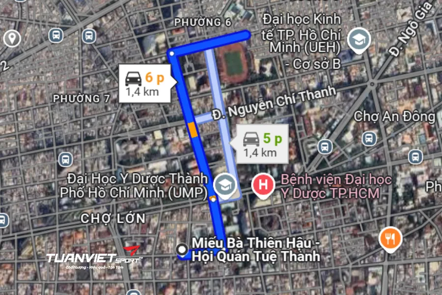 Ảnh vệ tinh Sân Pickleball Thống Nhất - Sân pickleball Quận 10