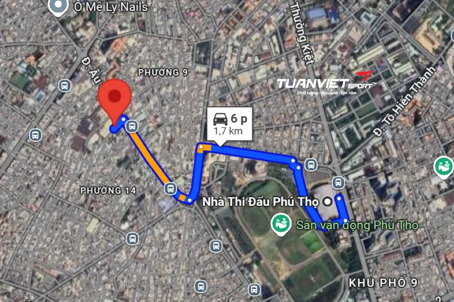 Ảnh vệ tinh Sân Pickleball Âu Cơ - Sân pickleball Quận 11