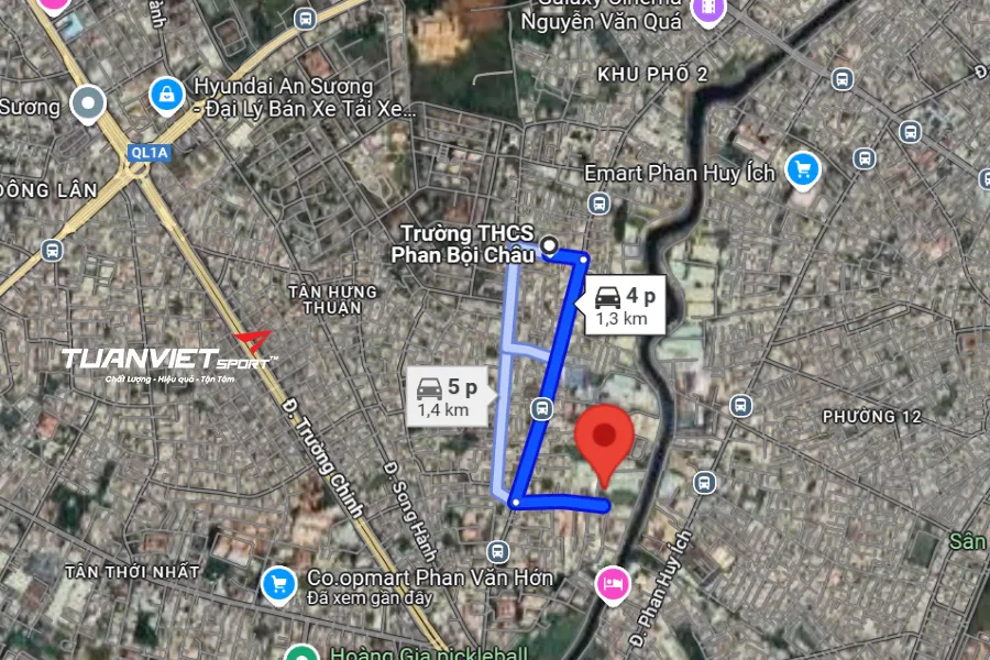 Ảnh vệ tinh Sân Pickleball Đức Kim - Sân pickleball Quận 12