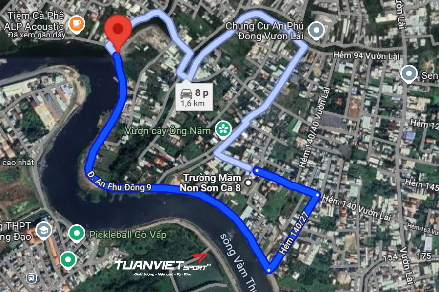 Ảnh vệ tinh Sân Pickleball An Lộc - Sân pickleball Quận 12