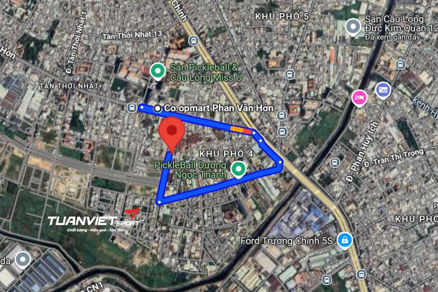 Ảnh vệ tinh Sân Pickleball Hoàng Gia - Sân pickleball Quận 12