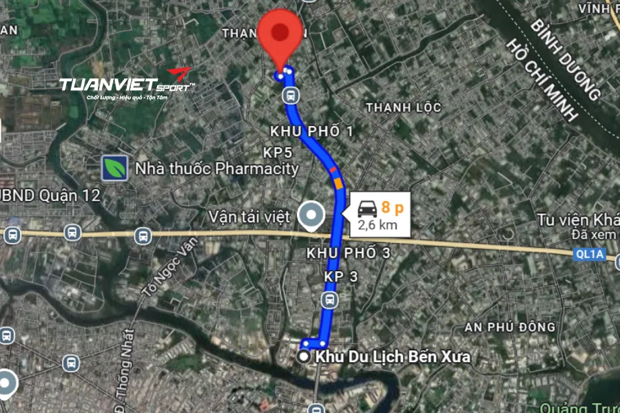 Ảnh vệ tinh Sân Pickleball Rudal Quận 12 - Sân pickleball Quận 12