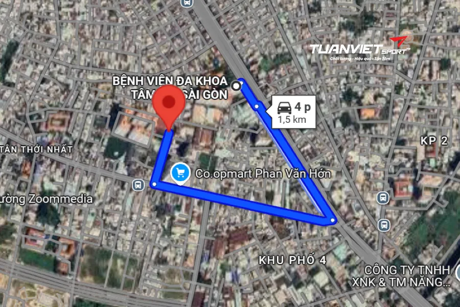 Ảnh vệ tinh Sân Pickleball Tân Thới Nhất Sport - Sân pickleball Quận 12