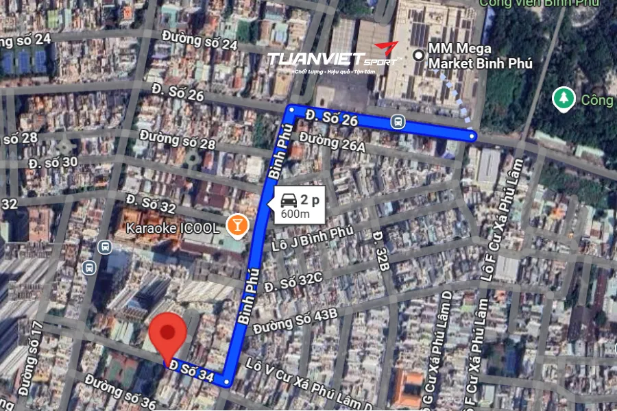 Ảnh vệ tinh Sân Pickleball Vườn Lan - Sân pickleball Quận 6