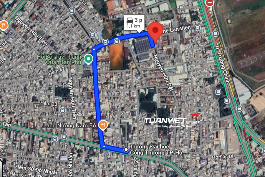 Ảnh vệ tinh S&acirc;n Pickleball 168 Nguyễn Hữu Dật&nbsp;- S&acirc;n pickleball Quận T&acirc;n Ph&uacute; 
