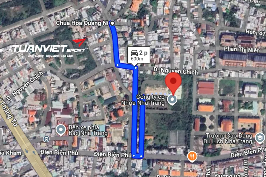 Ảnh vệ tinh sân pickleball Tỉnh Khánh Hòa - Điện Biên Phủ Nha Trang