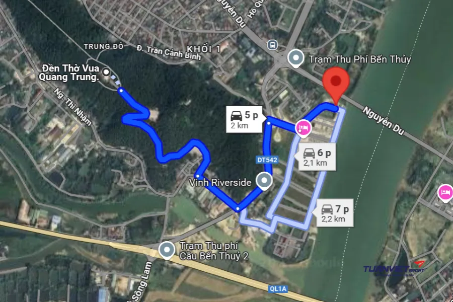 Ảnh vệ tinh Sân Pickleball Bến Thủy - Vinh Riverside