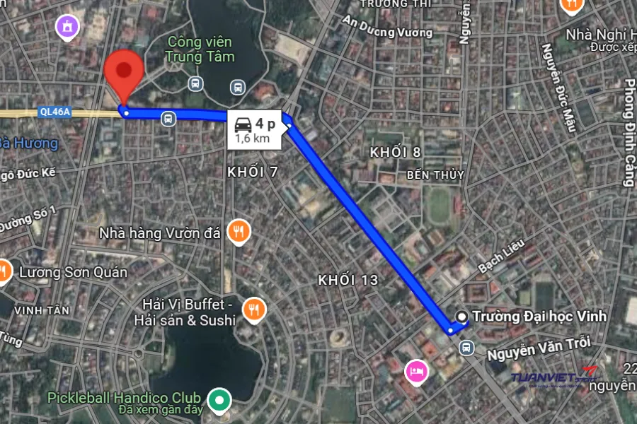 Ảnh vệ tinh Sân Pickleball Central Park