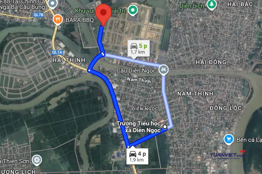 Ảnh vệ tinh Sân Pickleball Hải Vân