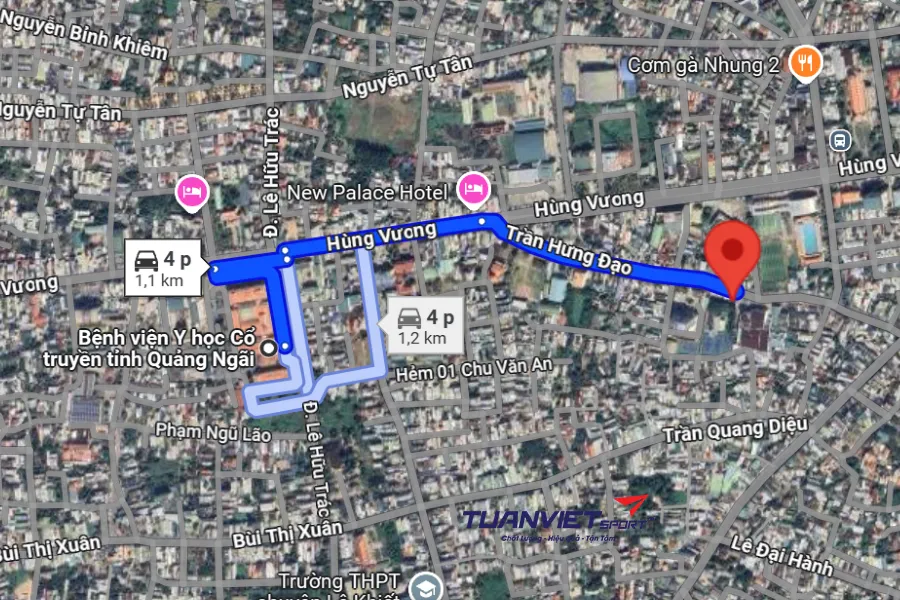 Ảnh vệ tinh Sân Pickleball OB - Sân pickleball tỉnh Quảng Ngãi