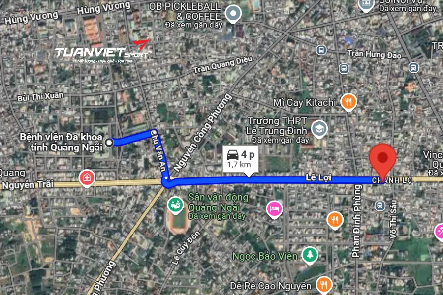 Ảnh vệ tinh Sân Pickleball SAKE - Sân pickleball tỉnh Quảng Ngãi