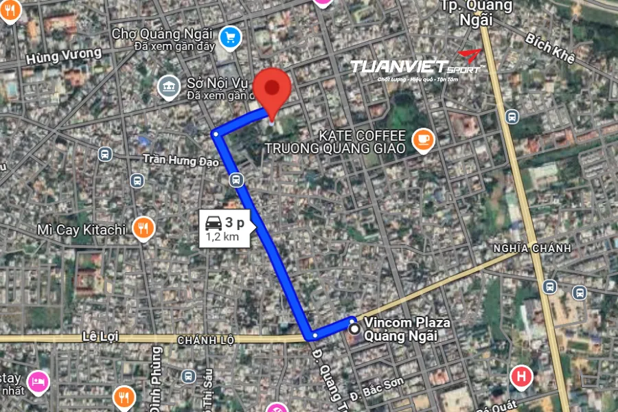 Ảnh vệ tinh Sân Pickleball THPT Trần Quốc Tuấn - Sân pickleball tỉnh Quảng Ngãi