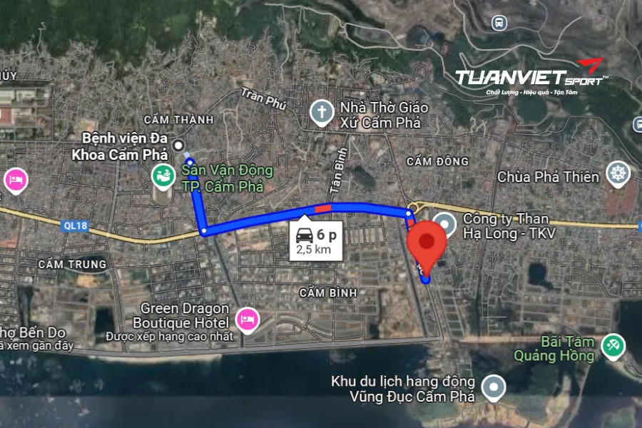 Ảnh vệ tinh Sân Pickleball 389 - Sân Pickleball tỉnh Quảng Ninh