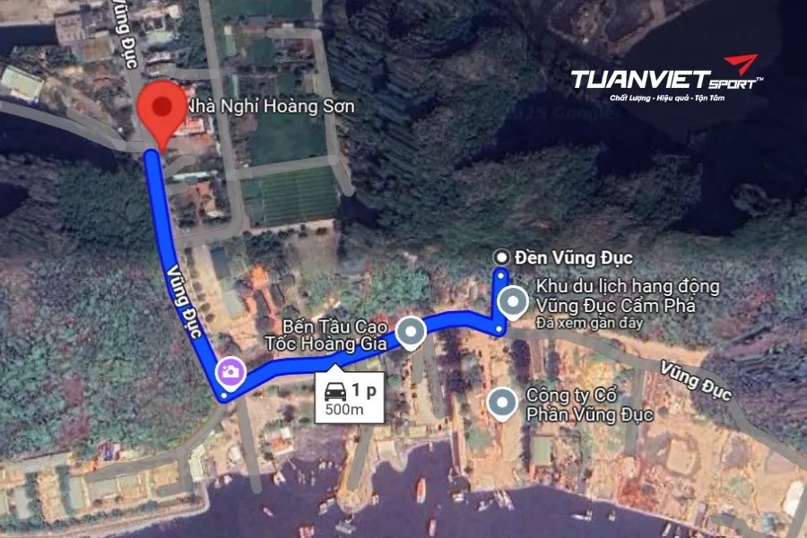 Ảnh vệ tinh Sân Pickleball Vũng Đục Cẩm Phả - Sân Pickleball tỉnh Quảng Ninh