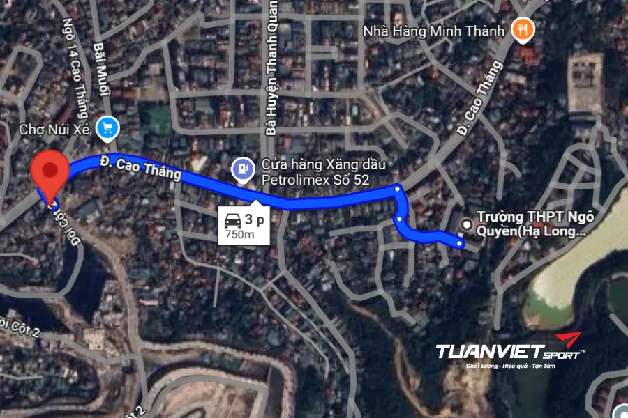 Ảnh vệ tinh Sân Pickleball Cao Thắng - Sân Pickleball tỉnh Quảng Ninh