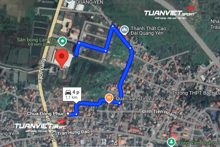 Ảnh vệ tinh Sân Pickleball Bạch Đằng - Quảng Ninh - Sân Pickleball tỉnh Quảng Ninh