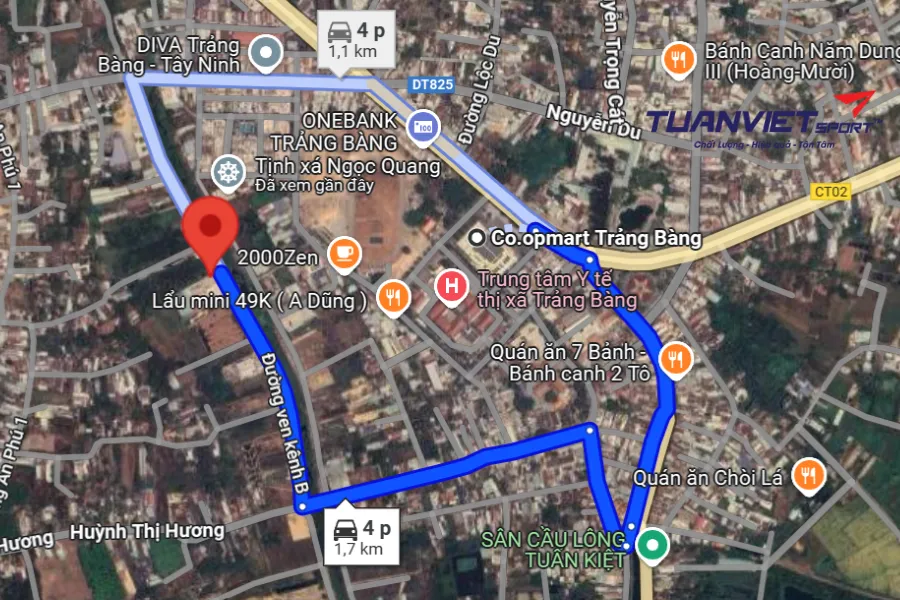 Ảnh vệ tinh Sân Pickleball Phước Thiện - Sân Pickleball tỉnh Tây Ninh