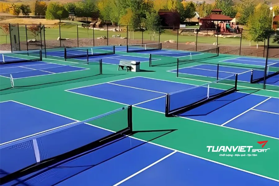 Các loại bề mặt sân pickleball phổ biến: Ưu – nhược điểm và ứng dụng thực tế