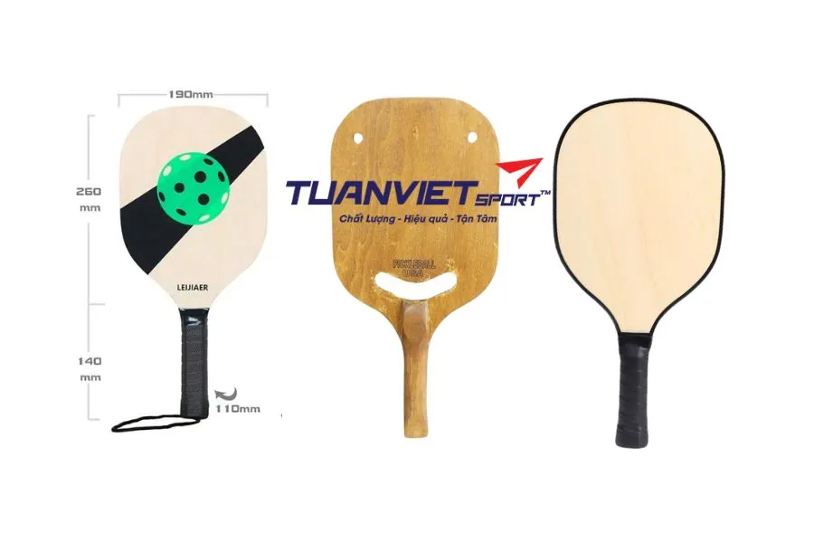 Vợt gỗ - So s&aacute;nh ưu nhược điểm của từng loại vật liệu của vợt Pickleball