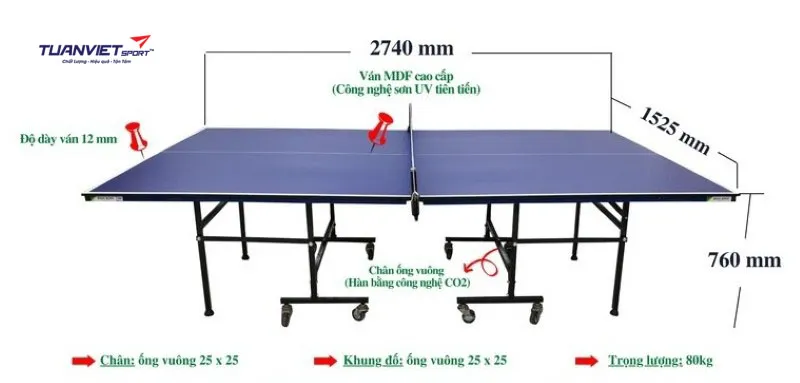 B&agrave;n b&oacute;ng b&agrave;n B&igrave;nh Minh S93