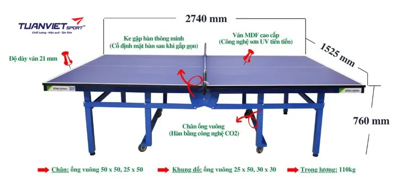 B&agrave;n b&oacute;ng b&agrave;n B&igrave;nh Minh SD97