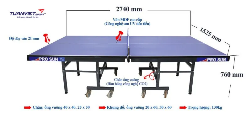 B&agrave;n b&oacute;ng b&agrave;n PRO SUN P22