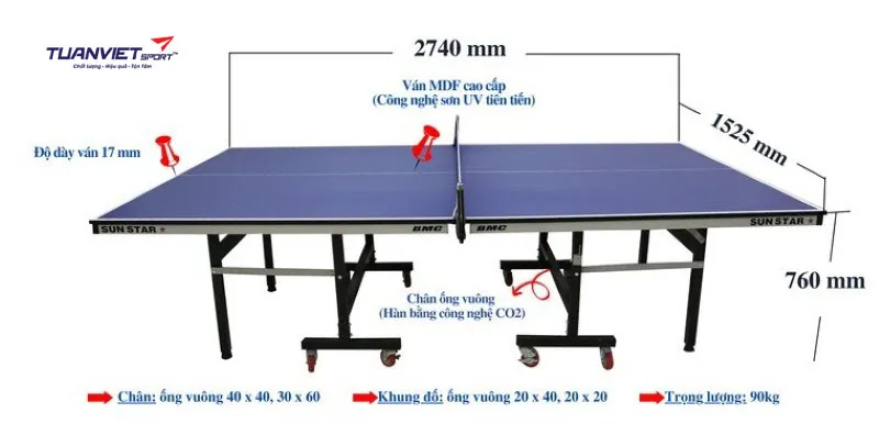 B&agrave;n b&oacute;ng b&agrave;n SUNSTAR 1 SAO