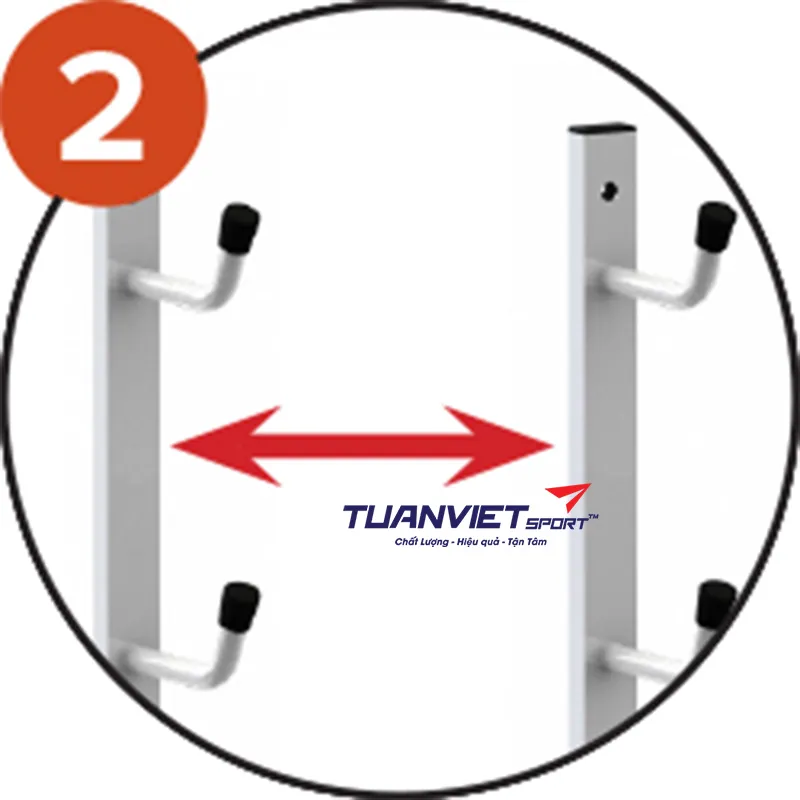 Gi&aacute; đỡ trụ b&oacute;ng chuyền gắn tường Sodex Sport S30433