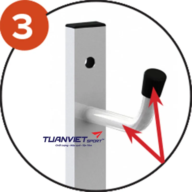 Gi&aacute; đỡ trụ b&oacute;ng chuyền gắn tường Sodex Sport S30433