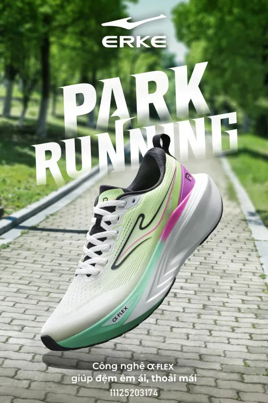 Giày Chạy Bộ Nam ERKE Park Run 11125203174