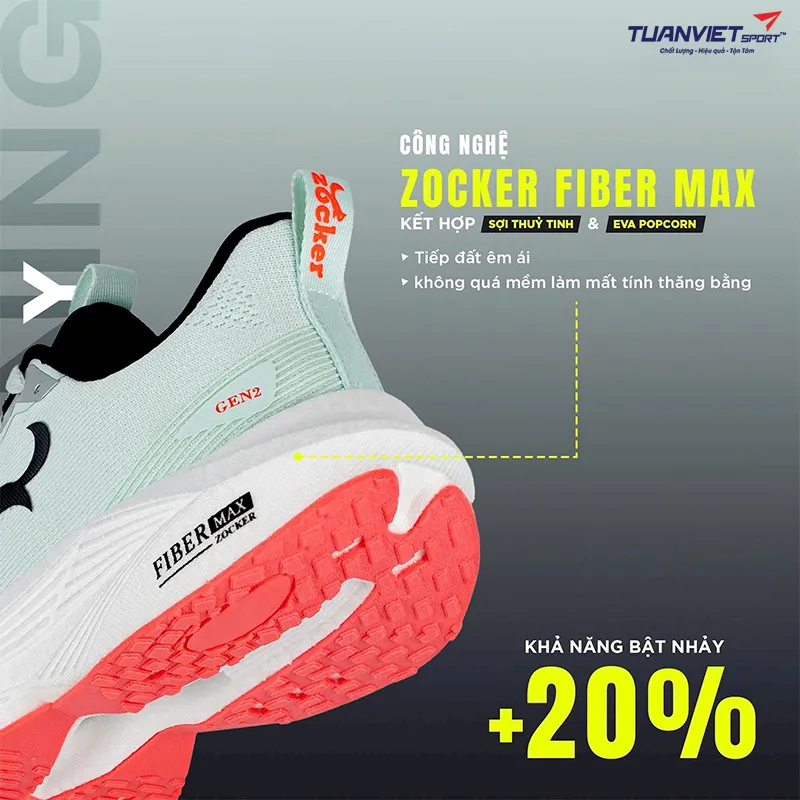 C&ocirc;ng nghệ Gi&agrave;y Chạy Bộ Zocker Ultra Light Gen 2