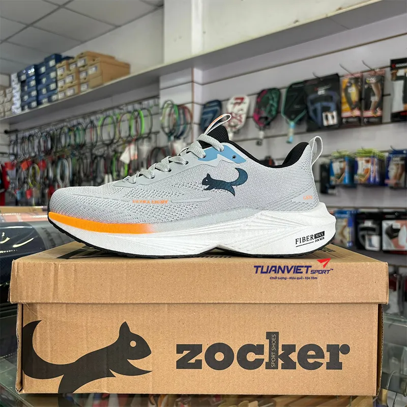 Gi&agrave;y chạy bộ Zocker Ultra Light Gen 2 X&aacute;m