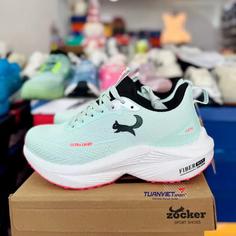Gi&agrave;y chạy bộ Zocker Ultra Light Gen 2 Xanh Ngọc