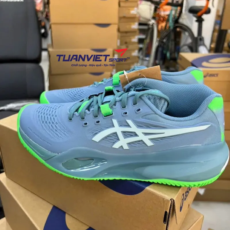 H&igrave;nh ảnh thực tế của Gi&agrave;y Tennis/Pickeball Nam Asics Gel-Resolution X Padel