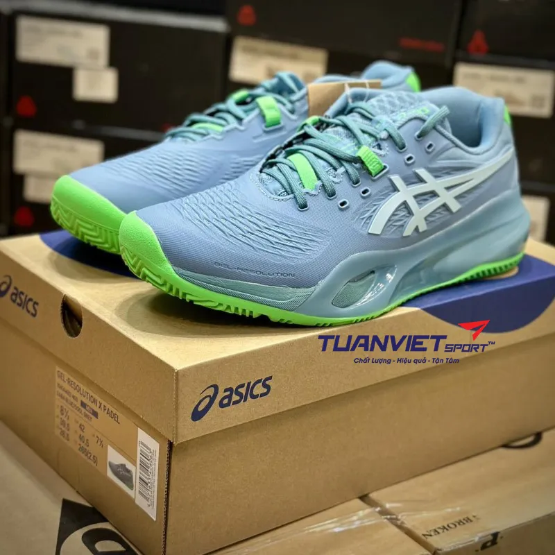 H&igrave;nh ảnh thực tế của Gi&agrave;y Tennis/Pickeball Nam Asics Gel-Resolution X Padel