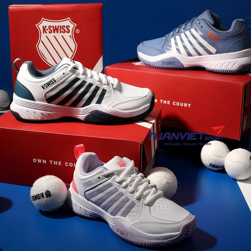 Gi&agrave;y Thể Thao Tennis Pickleball Nam K-Swiss Court Express 2 04428-179 