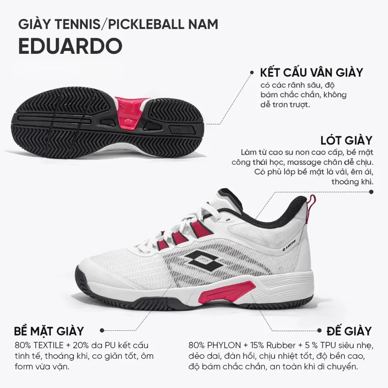 Đặc điểm và công nghệ nổi bật của Lotto Eduardo