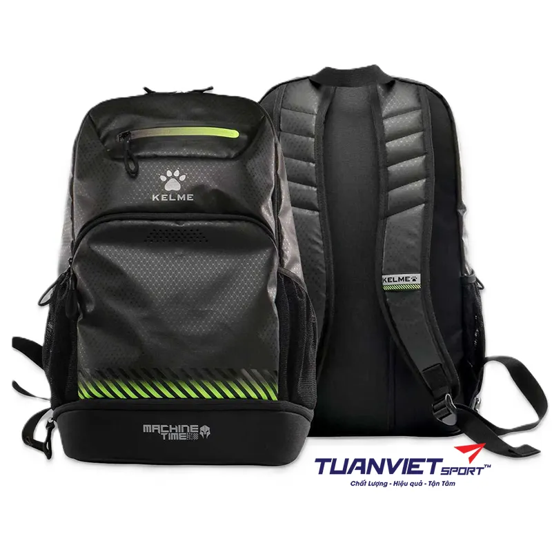 Balo Thể Thao Kelme 9876004 Black/Neon Green