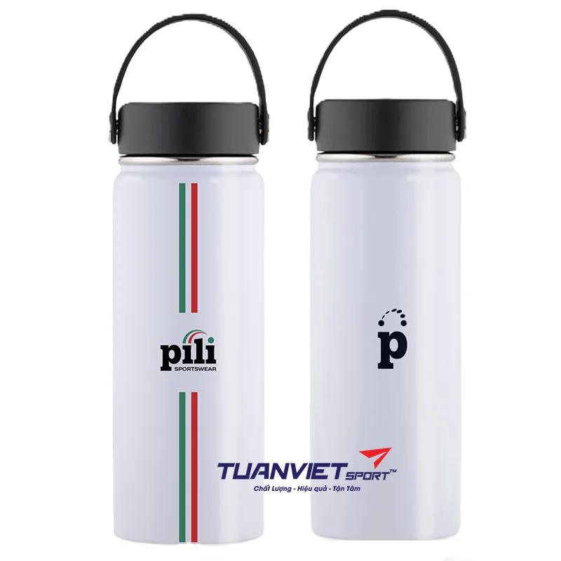 B&igrave;nh Nước Inox Giữ Nhiệt PILI M&agrave;u Trắng Dung T&iacute;ch 500ml