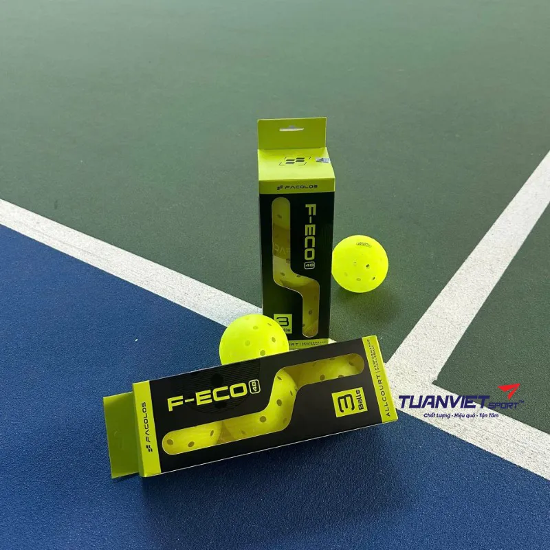 h&igrave;nh ảnh thực tế của B&oacute;ng Pickleball Facolos F-ECO 48 lỗ