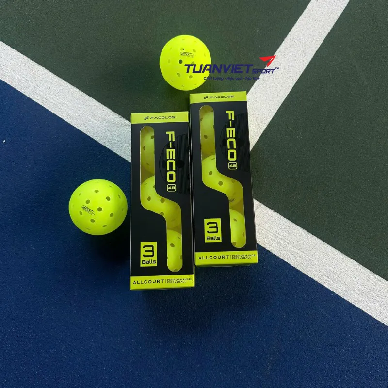h&igrave;nh ảnh thực tế của B&oacute;ng Pickleball Facolos F-ECO 48 lỗ
