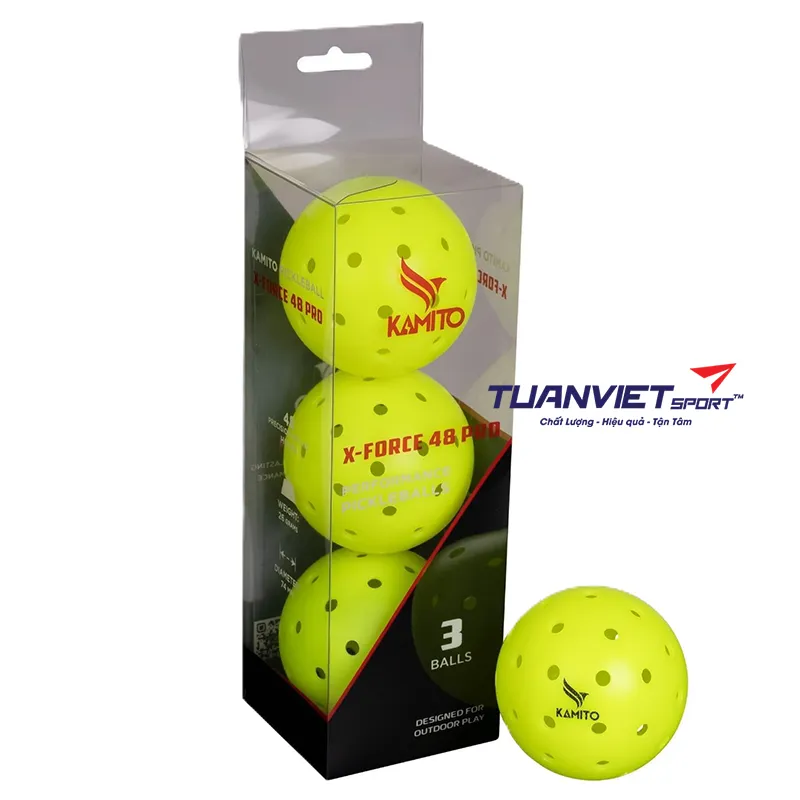 B&oacute;ng Pickleball Kamito X-Force 48 Pro - Hộp 3 quả
