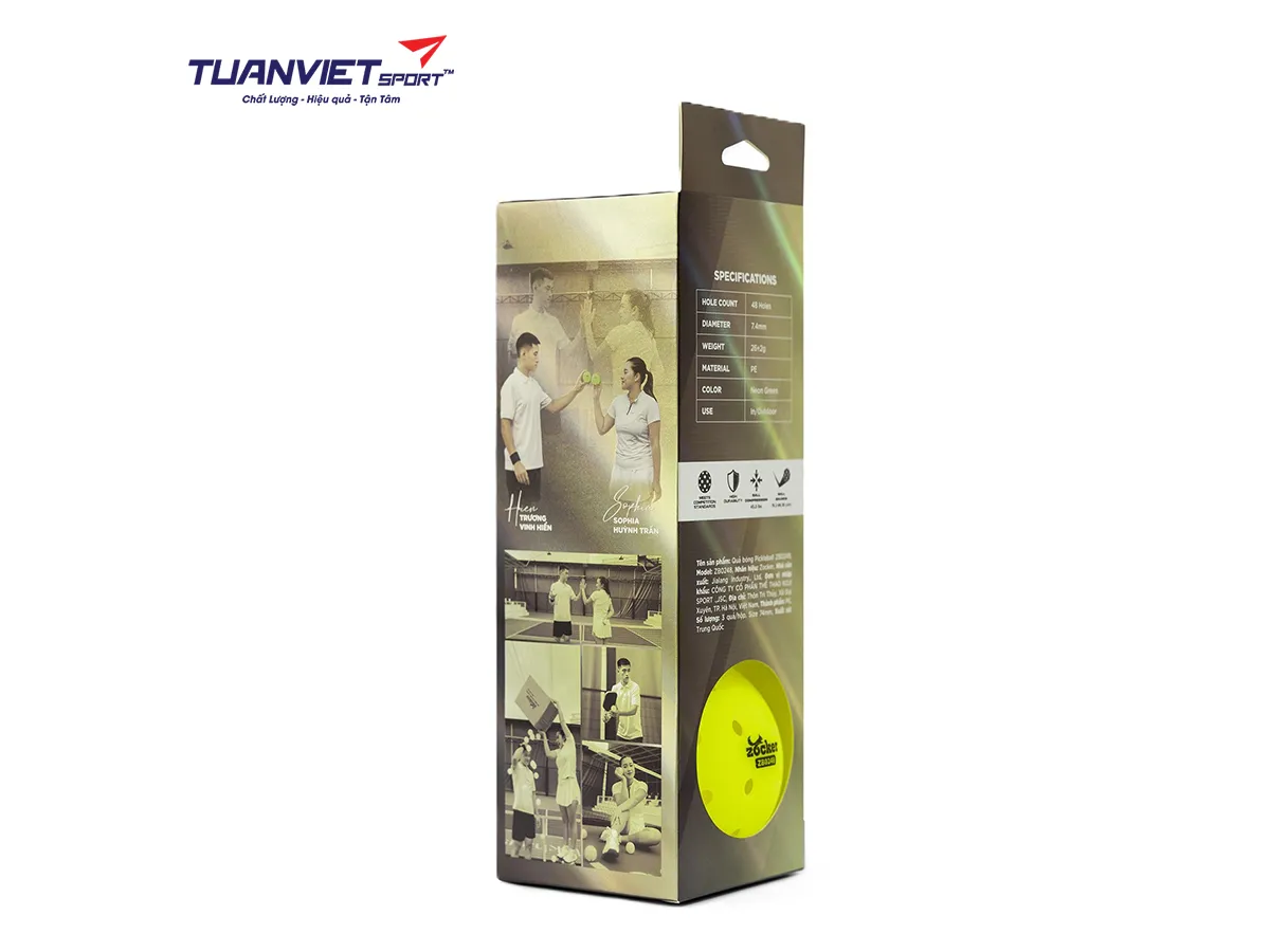 Bóng Pickleball Zocker ZB0248 48 lỗ