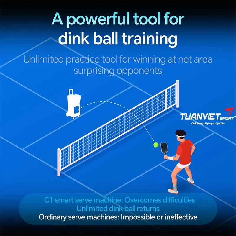 Ưu điểm nổi bật của M&aacute;y bắn b&oacute;ng pickleball Siboasi SS-C1