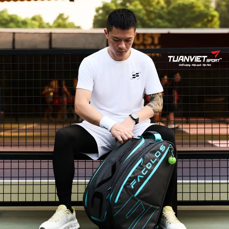 Hình ảnh thực tế của Balo Pickleball Facolos Elite Air - Cyan Blue
