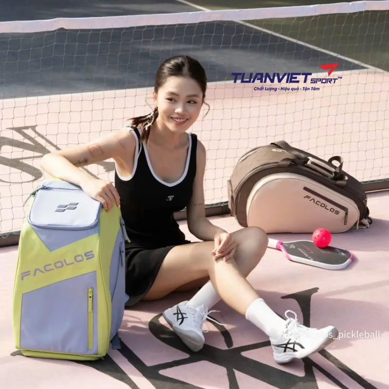 Một số hình ảnh thực tế của Balo Pickleball Facolos Smash - Green Glow