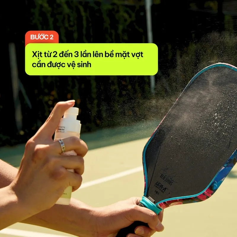 Hướng dẫn sử dụng Nước rửa vợt chuyên dụng Picko inn Paddle Cleaner 100ml