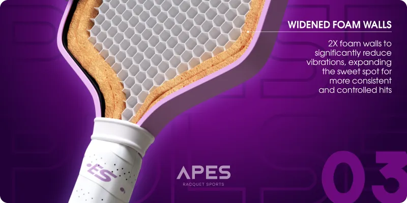 Công nghệ của vợt pickleball Apes Pulse S - Pulse Series
