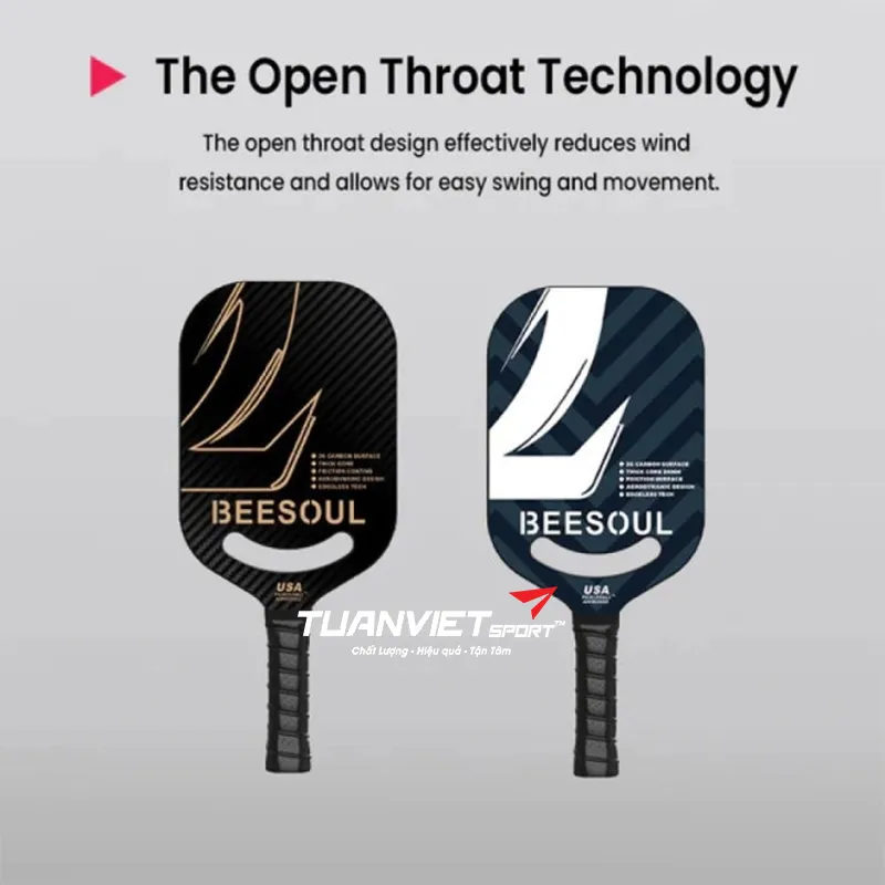Vợt Pickleball Beesoul SupremeStrike Carbon Pro CS10
